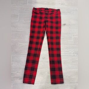 TRIPP NYC Red and Black Plaid Pants Size 11 VGUC